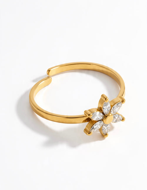 Bague Ajustable Fleur — Ylang